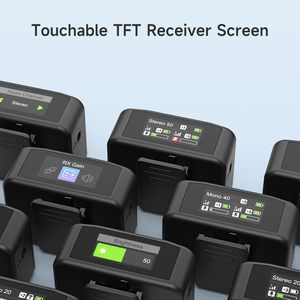 Vegue W2 Không Dây Lavalier Micro, 2.4G Kênh Kép Ve Áo Mic Với Sạc Trường Hợp ENC Tiếng Ồn Hủy Bỏ - Product Image 4