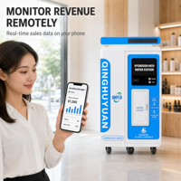 Distributeur automatique commercial de liquides à monnayeur avec paiement par QR code, gestion cloud 200L, pour détergent et eau RO