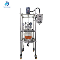 Equipo de Reacción con Agitación Automática para Laboratorio, Diseño Transparente, Olla de Reacción de Vidrio Pequeña de 5L, Motor para Mezcla Química