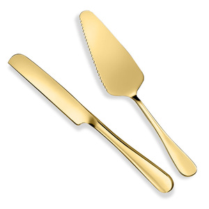Juego de cuchillo y espátula para pastel de acero inoxidable, cuchillo para queso y pan, juego de herramientas para hornear, cuchillo y espátula para mantequilla, acero inoxidable - Product Image 2