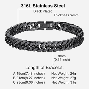 <span class=keywords><strong>Alin</strong></span> Schlichtes Design Breite Klobige Gliederkette Edelstahl-Schmuck Vergoldete Wickelarmbänder für Männer Buddhistische Religiöse Wickelarmbänder - Product Image 6