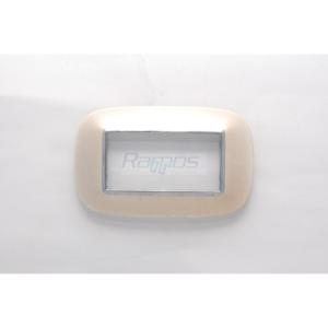 BTICINO for HB4804SA 4P Satin Silver Axolute Series Elliptical <b>Door</b> Plates New Stock From Italy - Product Image 1