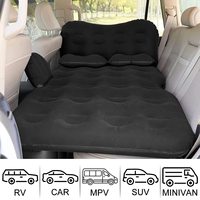 Siège arrière portatif de matelas d'air de SUV d'explosion avec la valve d'air d'oreiller Floqué Airbed gonflable respirant pour le coffre de voiture et le camping