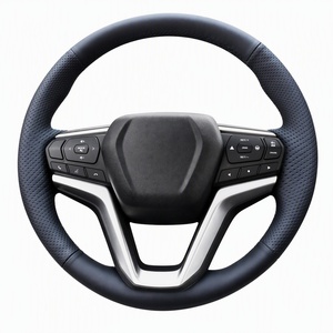 Housse de <span class=keywords><strong>volant</strong></span> en cuir microfibre cousue à la main, personnalisée avec la marque de l'usine, pour <span class=keywords><strong>Isuzu</strong></span> Dmax - Product Image 1