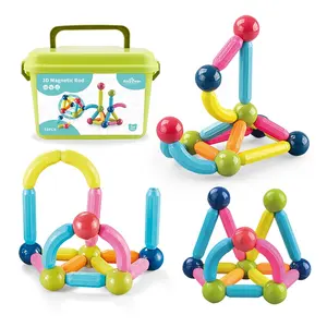 Blocs de jouets magnétiques pour enfants, bâtons magnétiques et balles jouets ensembles éducatifs, blocs de construction magnétiques magiques jeu jouet fidget