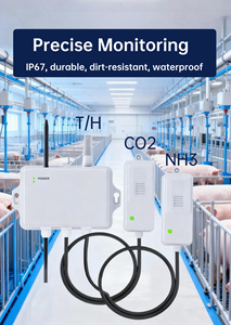 Sensor de Gás Tuya WiFi para Temperatura, Umidade, CO2 e NH3 (Amoniaca) para Pecuária e Fazendas - Product Image 2