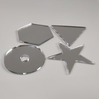 Plaque de miroir acrylique rigide personnalisée, résistante aux rayures, en PMMA, miroir simple face avec support auto-adhésif pour la décoration intérieure