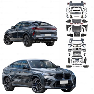 Para <span class=keywords><strong>BMW</strong></span> <span class=keywords><strong>X6</strong></span> F16 2015-2019 XDrive35i XDrive50i <span class=keywords><strong>XDrive30d</strong></span> XDrive40d, Actualización a F96 LCI X6M 2023-ON, Parachoques, Faldones Laterales, Kits de Carrocería Completos - Product Image 1