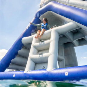 Commercial Inflatable Triangle Water Slide PVC Outdoor Aquatic Slide with Climbing Entry Swimming Pool Lake Water - Product Image 4