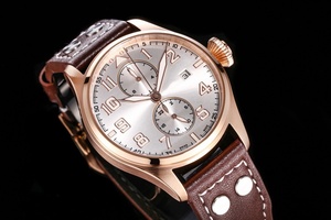 Montre mécanique - Boîtier doré tendance et très vendu avec fonction phase lunaire et luminescence nocturne - Product Image 3