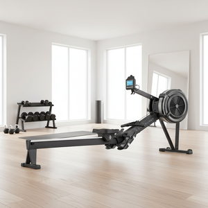 Rameur <span class=keywords><strong>d</strong></span>'air compact pliable silencieux en acier avec batterie au lithium, résistance réglable sur 10 niveaux, durable pour usage domestique - Product Image 4