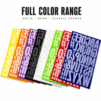 Vinyle thermocollant en velours floqué 3D en relief, lettres et chiffres en PET, pour vêtements, logo personnalisé, couleur pleine