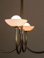 Lustre de ferme rustique lustre lanterne en laiton 4 lumières traditionnel clair biseauté verre nuances cuisine île pendentif