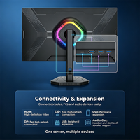 Moniteur incurvé QHD 32 pouces 180 Hz Broadcast Master Control 1K pour PC de jeu avec RGB pour station de travail de post-production cinématographique