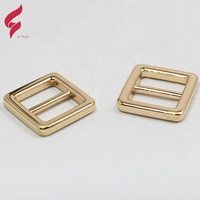 Boucle coulissante réglable Tri-Glide carrée noire en alliage de zinc de 25 mm avec logo personnalisé, anneau de sac de luxe vintage écologique et tendance