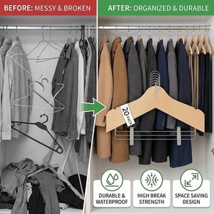 Cintres en bois personnalisés pour vêtements d'adultes et costumes, prix d'usine OEM - Product Image 5