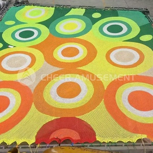 Cheer vui chơi giải trí dệt tay Nylon cầu vồng leo Net trẻ em trong nhà Thiết bị sân chơi thương mại sử dụng CE chứng nhận Max - Product Image 5