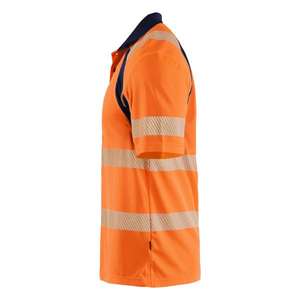 BLAKLADER - 359510135389S Hi-Vis UV-protected <b>Polo</b> <b>shirt</b> Orange/<b>Navy</b> <b>blue</b> - EAN 7330509926802 HI-VIS WORKWEAR - Product Image 3