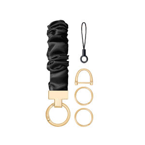 Keychain Wristlet Stretchy <b>Key</b> Chain For <b>Car</b> <b>Keys</b> With D <b>Ring</b> Cute Wrist Bracelet For Women Men - Product Image 4