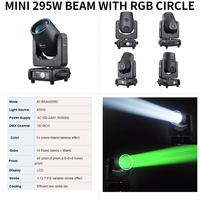 Nouveau pack de 2 en étui Effet arc-en-ciel Sharpy Beam Mini 295w Moving Head Light avec anneau LED