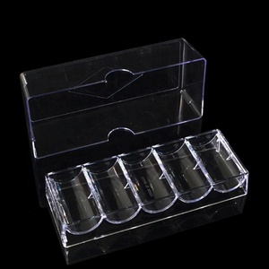 Plateau de jetons de poker en acrylique 100pcs 40mm Chips Case pour divertir 100pcs Chips Holder - Product Image 3