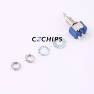 MPS-103F Push Button Switch Switch Single Pole Double Throw Round Plunger Through Hole 3A - Product Image 2