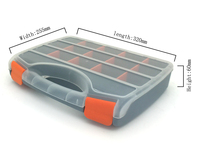 Boîte de rangement portable multifonction vide pour outils, 15 compartiments, boîte à outils en plastique pour vis