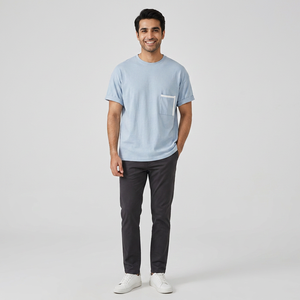 เสื้อยืดคอกลมหนา 300 แกรม คุณภาพสูง ขายดี ไซส์ใหญ่พิเศษ รับสกรีนปักลาย 100% ผ้าฝ้าย เสื้อยืดเปล่าผู้ชาย - Product Image 1