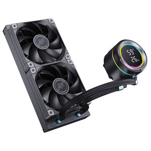 مبرد معالج سائل SNOWMAN بحجم 240 مم، مروحة صندوق الحاسب، وصل حديثاً، تبريد مائي للحاسوب الشخصي مع شاشة عرض LCD رقمية، مبرد AIO بدون إضاءة LED - Product Image 2