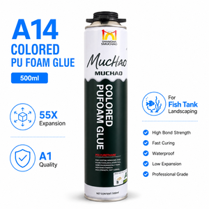 Colle <span class=keywords><strong>mousse</strong></span> PU multi-tons A14 500ml à faible odeur, qualité A1, <span class=keywords><strong>pour</strong></span> projets d'aménagement paysager, aquariums de bureau de taille moyenne et rochers artificiels DIY - Product Image 4