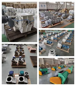 Pneumatic Conveying System SS 304 Chain Drive Airlock Rotary Control Valve