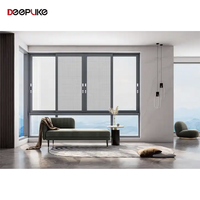Ventana de sellado deslizante de aluminio de doble acristalamiento con rotura térmica de estanqueidad de aire de diseño libre para sala de estar