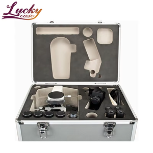 맞춤형 악기 케이스 <span class=keywords><strong>OMAX</strong></span> 40X-2000X 삼안 화합물 교체 가능한 LED 현미경 상자 폼 컷 알루미늄 상자 휴대용 - Product Image 1