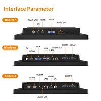 12 pouces Intel Celeron 4:3 1024*768 tout en un écran tactile Ip65 étanche coque avant plate écran tactile industriel capacitif