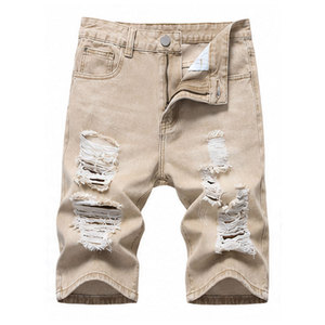 <b>Men's</b> Classic Jeans Shorts Cotton <b>Stretch</b> Casual Mid Waist Multi Pocket Button Zip Summer Everyday Wear <b>Men</b> Jeans Shorts - Product Image 3