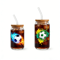 Nouveau Verre à Boire Droit Givré Transparent de 25 oz avec Paille, Vierge pour Sublimation, Idéal pour Soda, Bière, Café, Eau, Cocktails