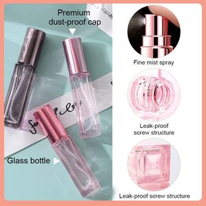 Organic Design <b>Pink</b> Glass Plastic Skincare <b>Bottles</b> 40ml 120ml 150ml Square Shape Cosmetic Packaging with Screw Cap for Lotion - Product Image 4