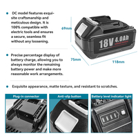 Batterie lithium-ion 18V DC rechargeable, batterie de remplacement Li-ion pour perceuse sans fil, outils électriques, pack de batteries lithium