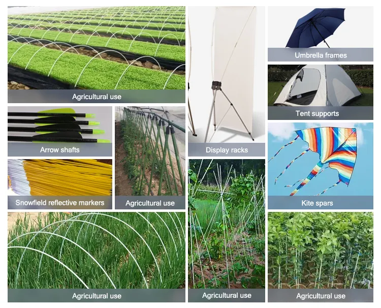 Shine Universe Glasfaserrute landwirtschaftlicher Bogen-Schale Halterung Gemüse Gewächshaus Ruten aus Fiberglas für Gewächshaus