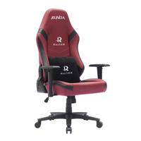 Chaise de jeu ergonomique en cuir, hauteur réglable, soutien lombaire réglable, dossier haut, pivotant à 360 degrés, inclinable, vérin à gaz 3 positions