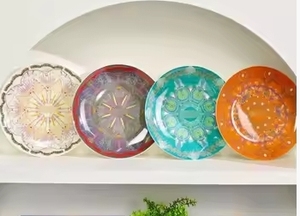 European Style Four Color Starry Sky Series Bone China Plates <strong>Limoges</strong> Dinner Plates Decorative Display Plates Gift Wholesale - Product Image 2