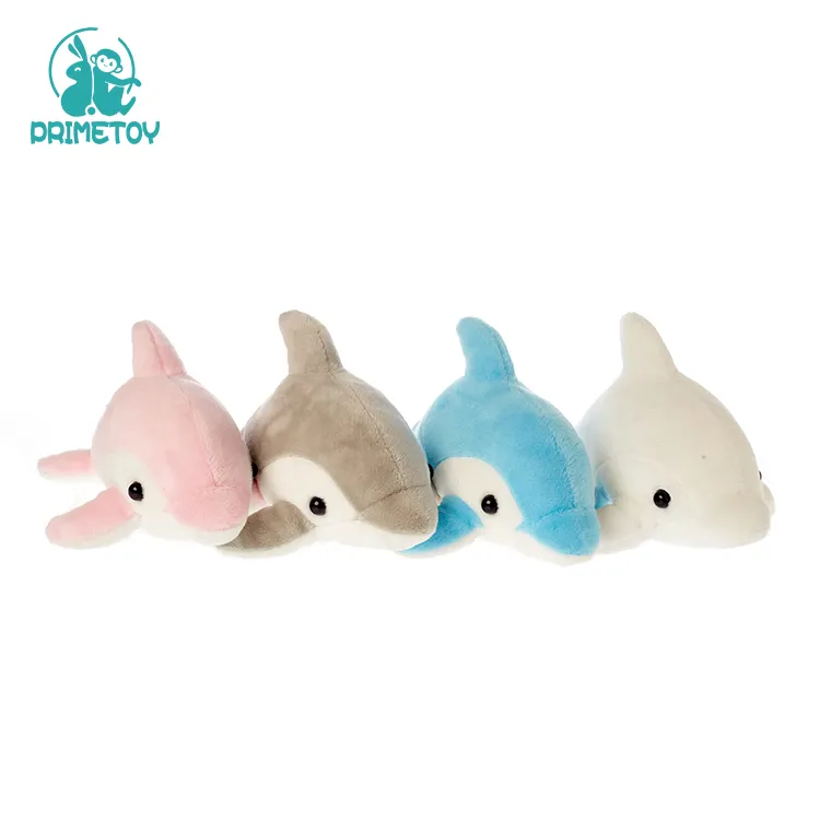 Wildlife Tree 3.5 Inch Blue Dolphin Mini Small Stuffed Animals Bulk Bundle of Ocean Animal Toys or Sea Party Favors for Kids Pack of 12