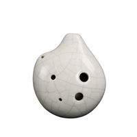 Alto C Key 6-Hole Ceramic Ocarina Smoked Pottery Musical Instrument Accessory for Beginners