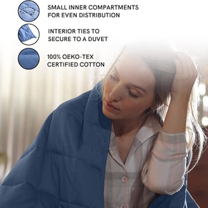 <span class=keywords><strong>Couverture</strong></span> lestée personnalisée en gros, non toxique, avec perles de verre et rembourrage en coton respirant, pour soulager l'anxiété et le <span class=keywords><strong>stress</strong></span>, favoriser le sommeil - Product Image 3