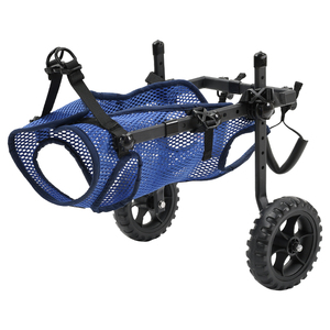 Sedia a rotelle per cani da compagnia a 2 ruote regolabile per mobilità delle gambe posteriori per animali domestici portatori di handicap o anziani-formazione e comportamento del prodotto - Product Image 6