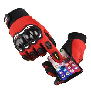Hot Sell Touchscreen Full Finger Knuckle Protection Anti Slip Motorcycle Racing Gloves