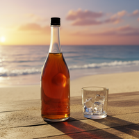 Bouteilles à spiritueux en verre transparent de 700 ml et 750 ml, directement de l'usine, disponibles en OEM/ODM avec bouchon à vis sécurisé et base filetée