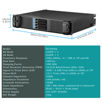 FP10000Q 3U amplificateur de puissance Audio professionnel 4 canaux classe TD ampli pour scène son Line Array haut-parleur gamme complète système PA