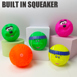 Üretici Toptan Satış Ekolojik Dostu Karikatür Tenis Serisi Köpek Çiğneme Oyuncak Topları Sevimli İnteraktif Vinil Ses Çıkaran Çoklu Renkler - Product Image 3