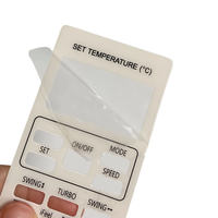 Autocollant graphique personnalisé en acrylique pour clavier de commande avec fenêtres transparentes, feuille PC durable pour superposition sur panneau frontal